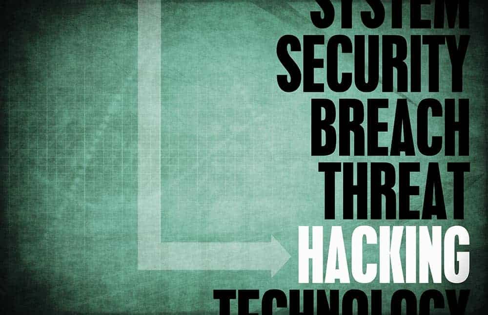 Hacking Computer Security Threat and Protection word picture
