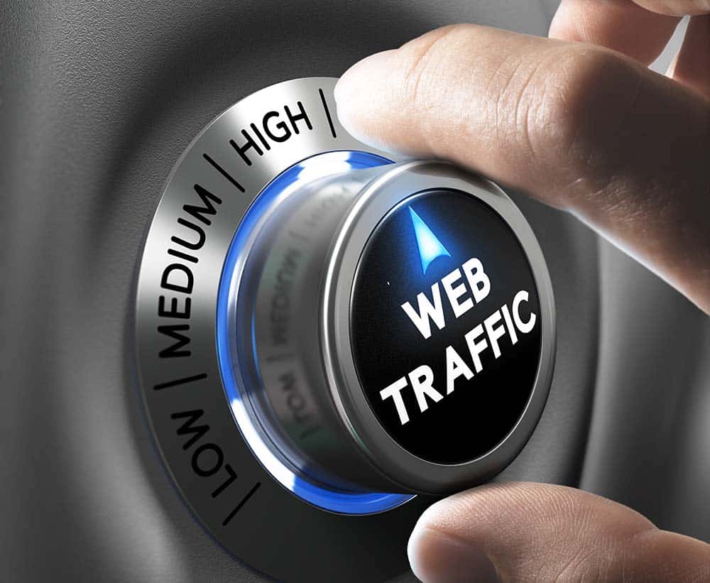 Increase Website Traffic - dial showing high traffic