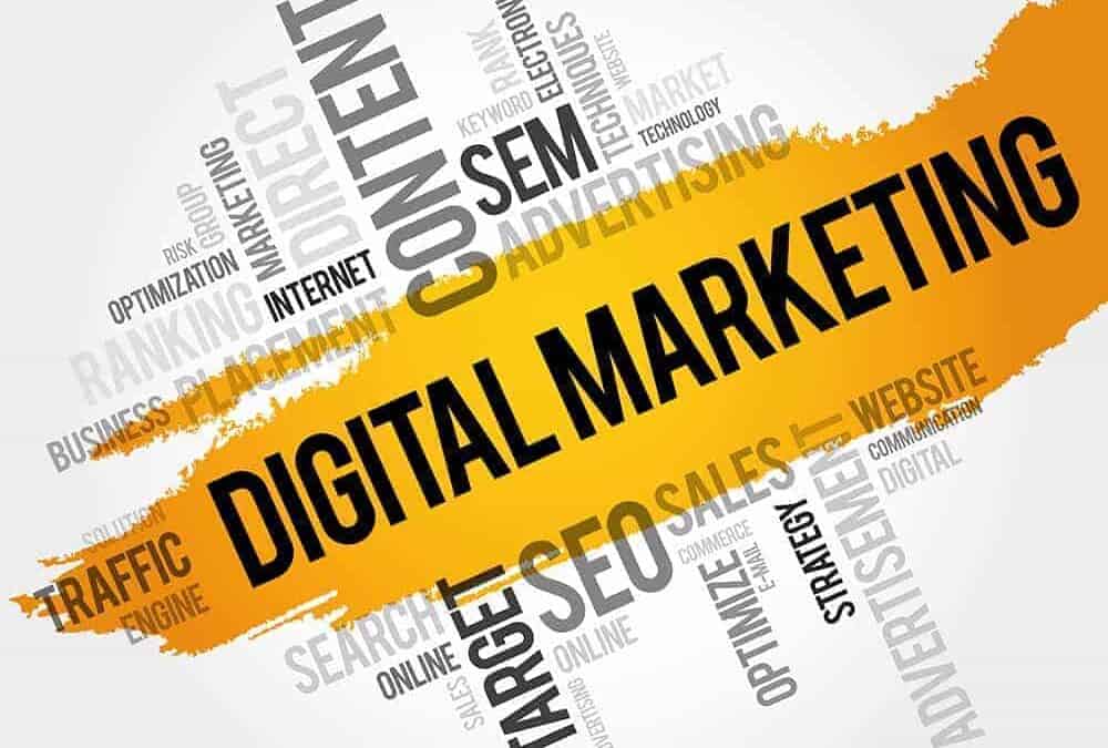 Digital Marketing business concepts in a word cloud