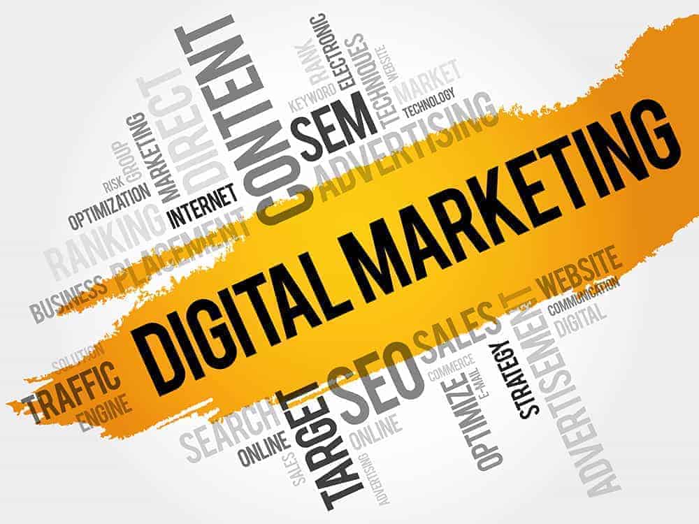 Digital Marketing business concepts in a word cloud