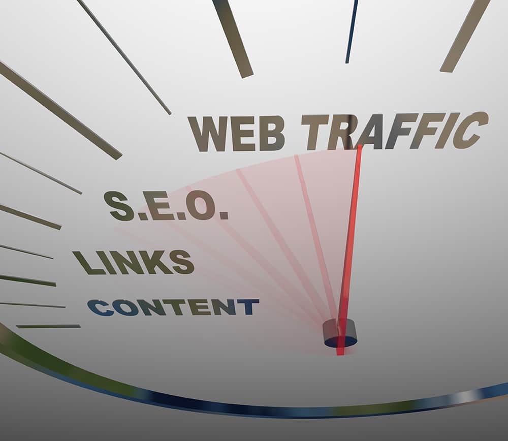 Web Traffic SEO Links Speedometer Online Growth