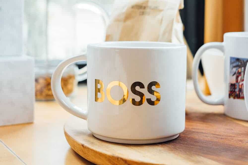 Boss coffee cup