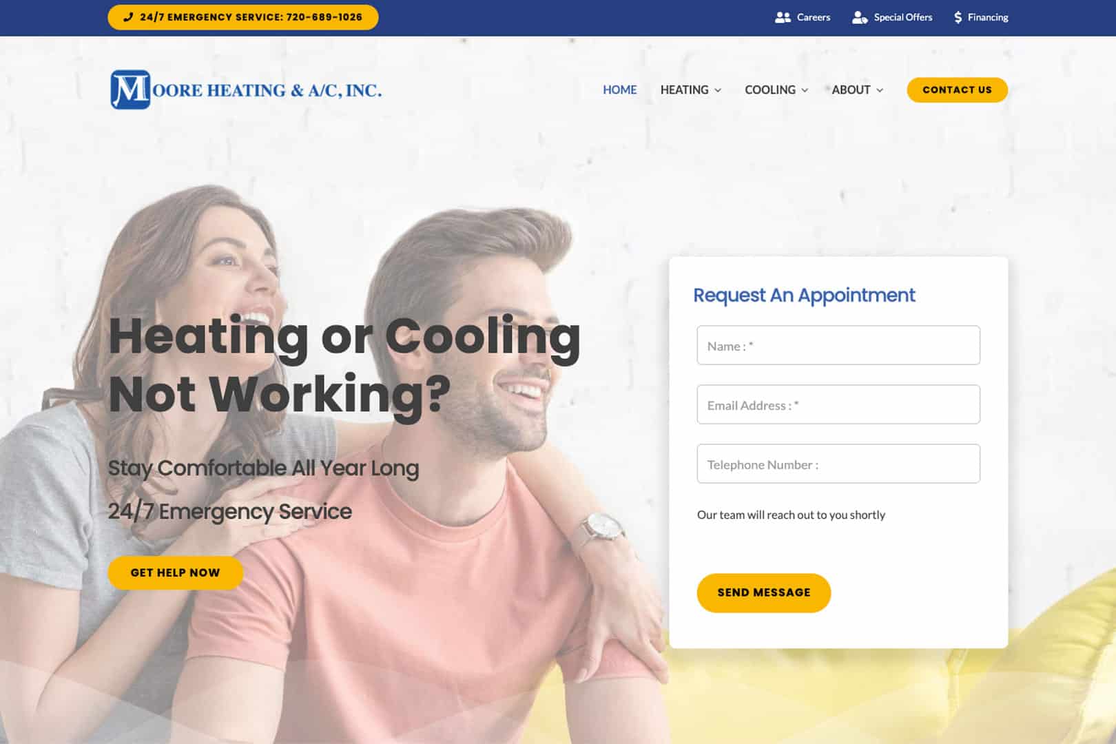 Moore Heating & AC home page