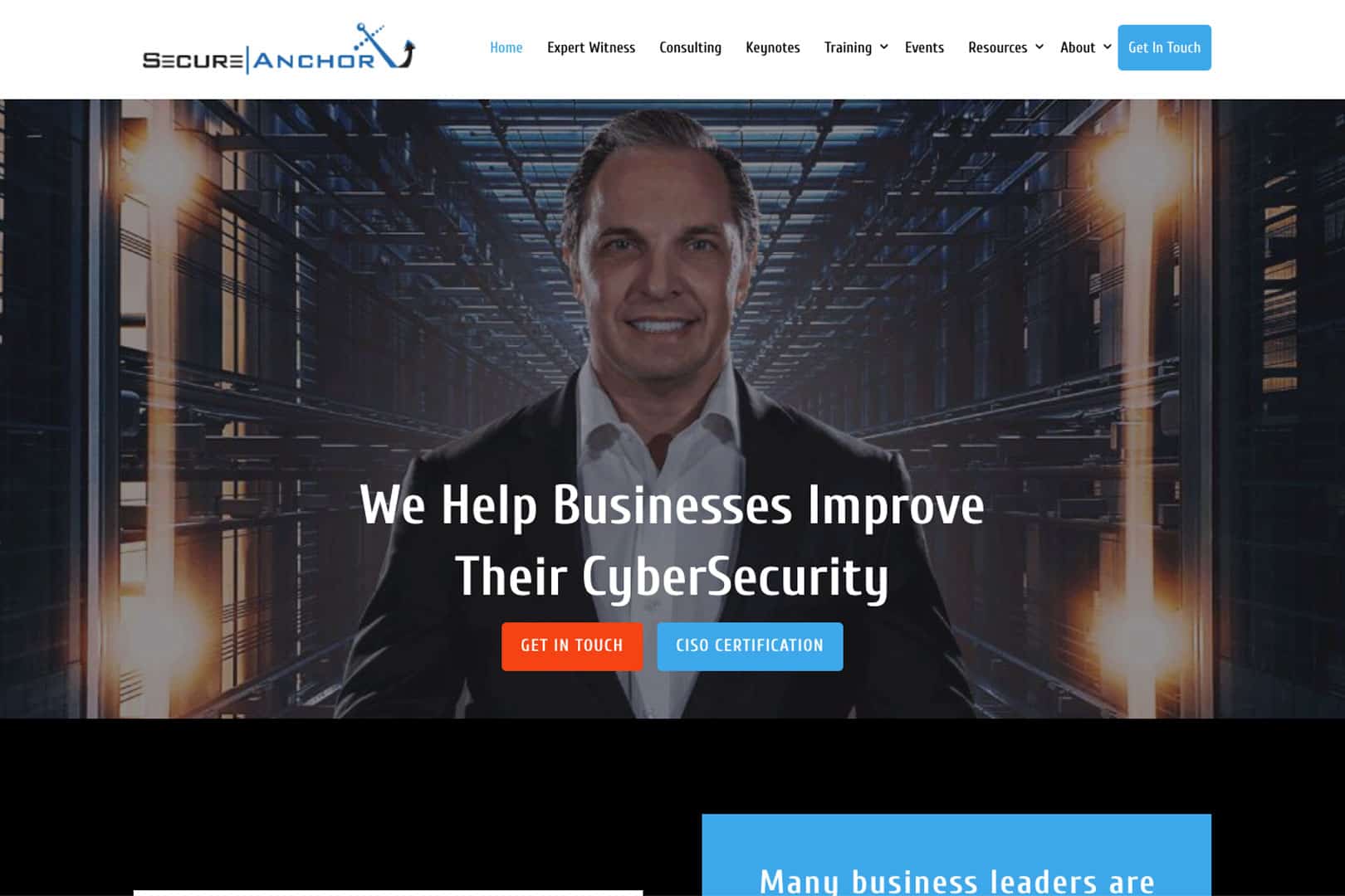 Secure Anchor home page