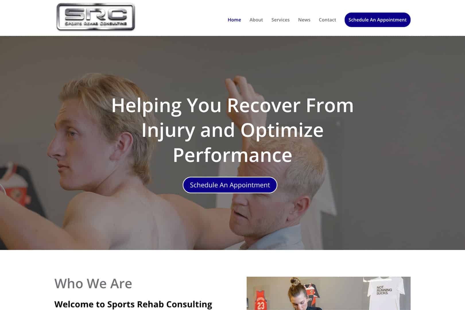 Sports Rehab Consulting home page